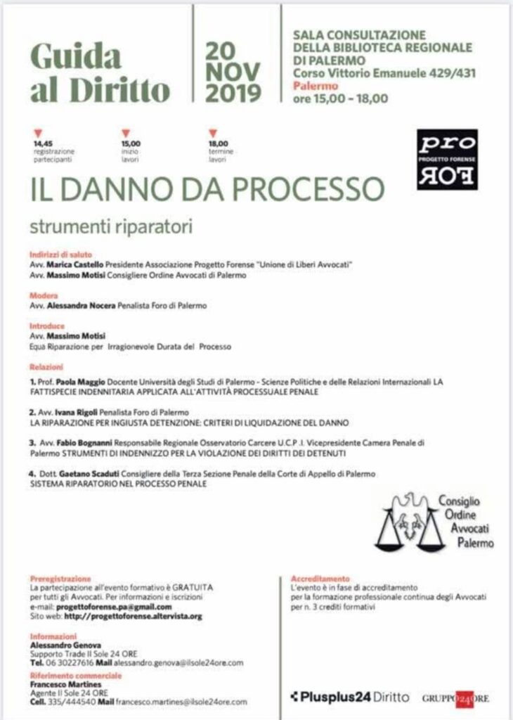 Il danno da processo — strumenti riparatori