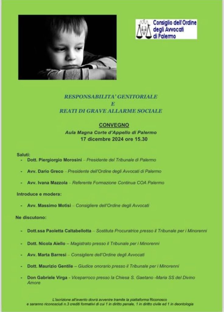 Responsabilità genitoriale e reati di grave allarme sociale