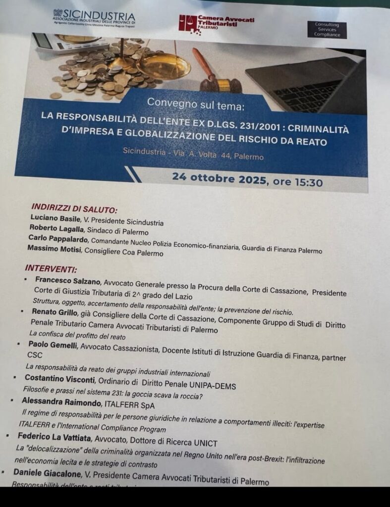 La responsabilità dell’ente ex D.Lgs. 231/2001: criminalità d’impresa e globalizzazione del rischio da reato
