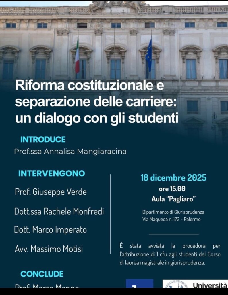 Riforma costituzionale e separazione delle carriere: un dialogo con gli studenti