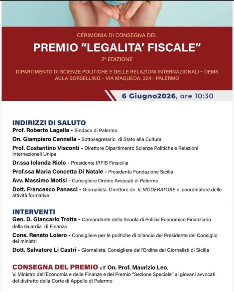 Premio «Legalità Fiscale» — 2ª edizione